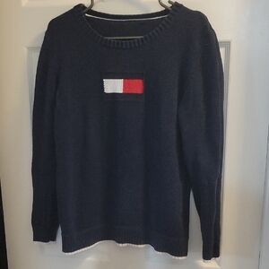 Tommy Hilfiger Sweater in Navy with Red and White Logo